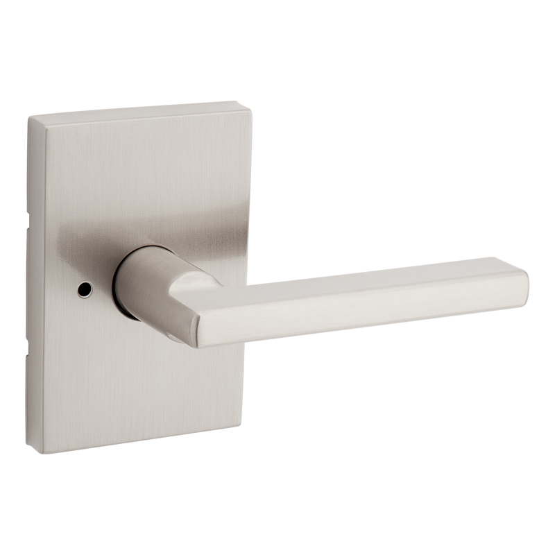 Kwikset Halifax Lever with Rectangular Rose Privacy Door Lock with 6AL Latch and RCS Strike Kwikset