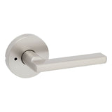 Kwikset Halifax Lever with Round Rose Privacy Door Lock with 6AL Latch and RCS Strike Kwikset