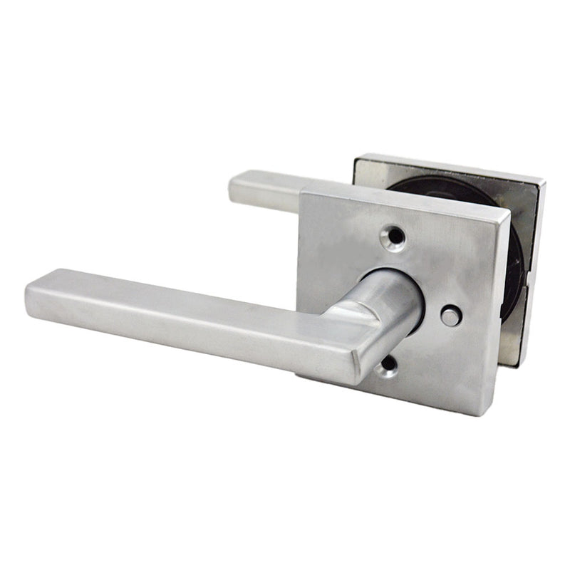 Kwikset Halifax Lever with Square Rose Privacy Door Lock with 6AL Latch and RCS Strike Kwikset