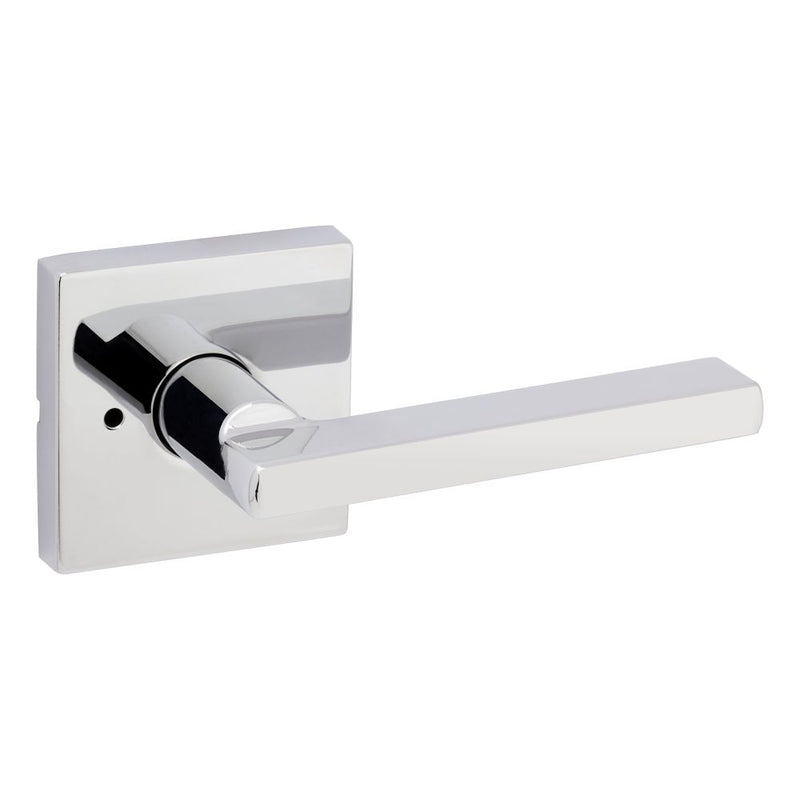 Kwikset Halifax Lever with Square Rose Privacy Door Lock with 6AL Latch and RCS Strike Kwikset