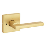 Kwikset Halifax Lever with Square Rose Privacy Door Lock with 6AL Latch and RCS Strike Kwikset