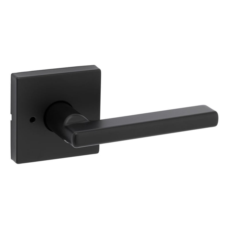 Kwikset Halifax Lever with Square Rose Privacy Door Lock with 6AL Latch and RCS Strike Kwikset