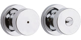 Kwikset Pismo Knob with Round Rose Privacy Lock with 6AL Latch and RCS Strike Kwikset