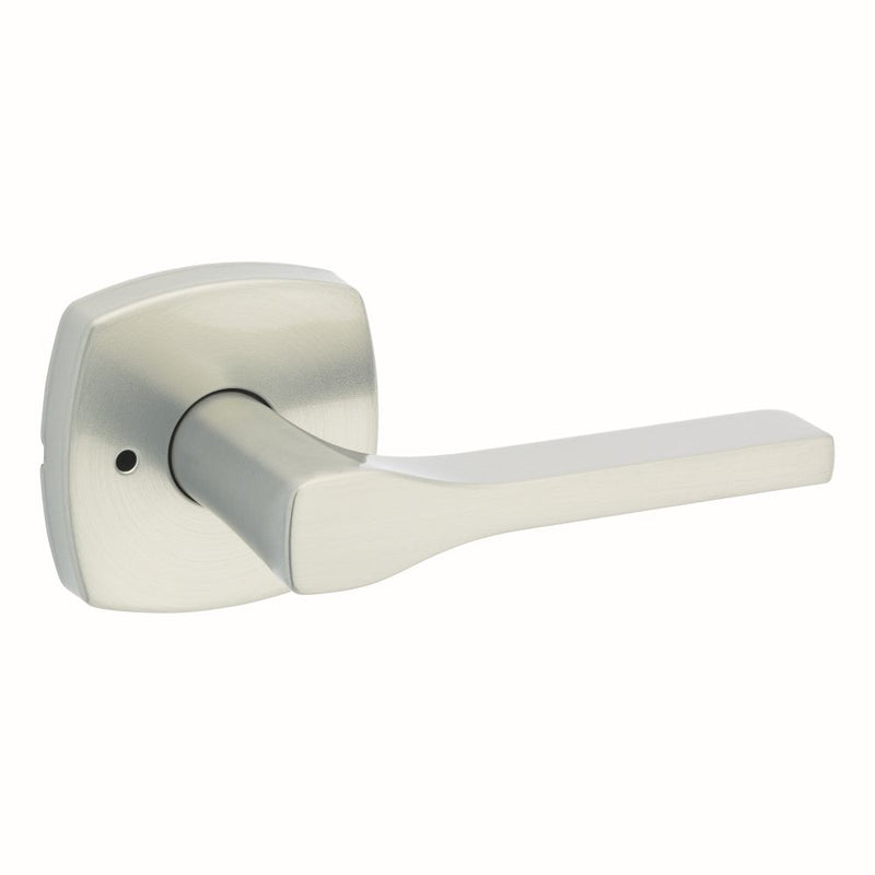 Kwikset Tripoli Lever with Midtown Rose Privacy Door Lock with 6AL Latch and RCS Strike Kwikset