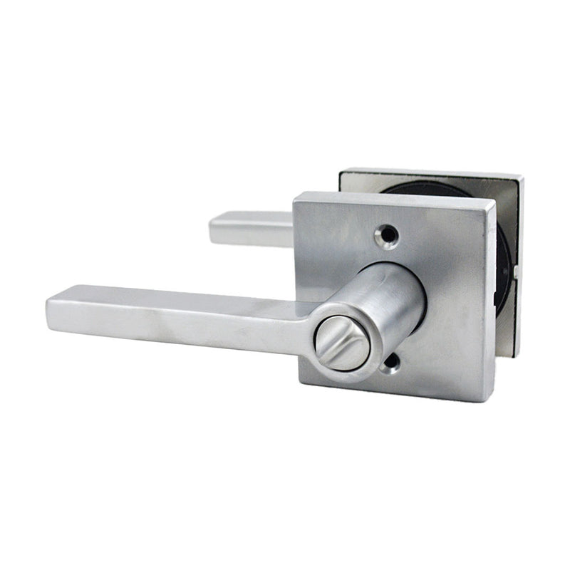 Kwikset Halifax Lever with Square Rose Entry Door Lock SmartKey with 6AL Latch and RCS Strike Kwikset