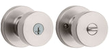 Kwikset Pismo Knob with Round Rose Entry Lock SmartKey with 6AL Latch and RCS Strike Kwikset