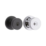 Kwikset Pismo Knob with Round Rose Entry Lock SmartKey with 6AL Latch and RCS Strike Kwikset