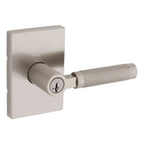 Kwikset Prava Lever with Rectangular Rose Entry Door Lock SmartKey with 6AL Latch and RCS Strike Kwikset