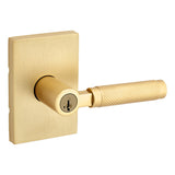 Kwikset Prava Lever with Rectangular Rose Entry Door Lock SmartKey with 6AL Latch and RCS Strike Kwikset