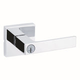 Kwikset Singapore Lever with Square Rose Entry Door Lock SmartKey with RCAL Latch and RCS Strike Kwikset