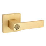 Kwikset Singapore Lever with Square Rose Entry Door Lock SmartKey with RCAL Latch and RCS Strike Kwikset