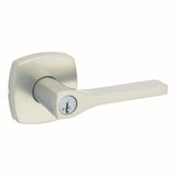 Kwikset Tripoli Lever with Midtown Rose Entry Door Lock SmartKey with 6AL Latch and RCS Strike Kwikset