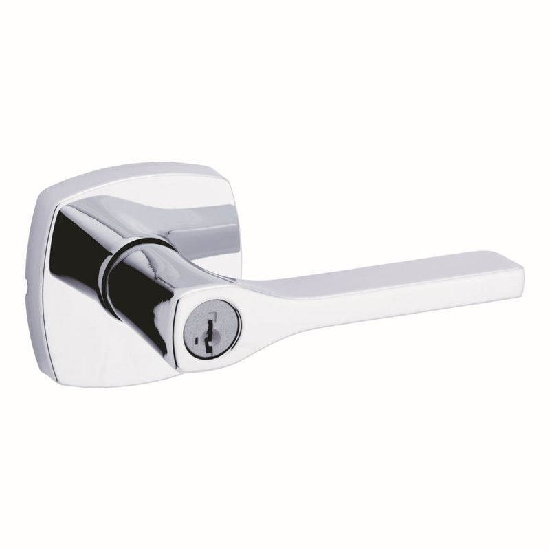 Kwikset Tripoli Lever with Midtown Rose Entry Door Lock SmartKey with 6AL Latch and RCS Strike Kwikset