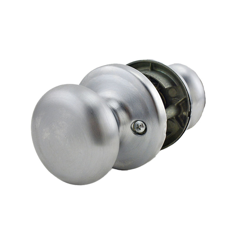 Kwikset Hancock Knob Vestibule Door Lock with 6AL Latch and RCS Strike Satin Chrome Finish Kwikset