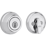 Kwikset Single Cylinder Deadbolt with 6AL Latch and STRKP Strike Pack which includes Square Corner, Round Corner and 5303 Round Corner Full Lip Strikes Kwikset