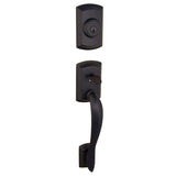 Kwikset Avalon Single Cylinder Exterior Handleset SmartKey with 6AL Latch and STRKP Strike Pack which includes Square Corner, Round Corner and 5303 Round Corner Full Lip Strikes Kwikset