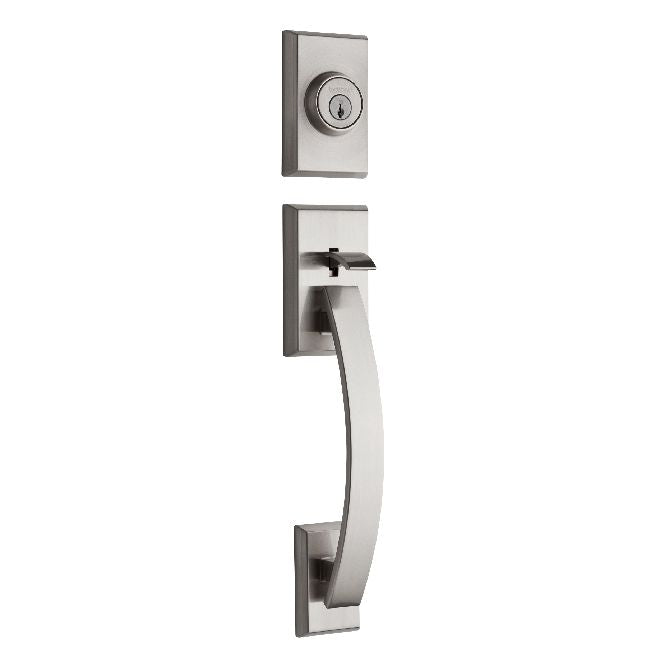 Kwikset Tavaris Single Cylinder Exterior Handleset with RCAL Latch and RCS Strike Kwikset