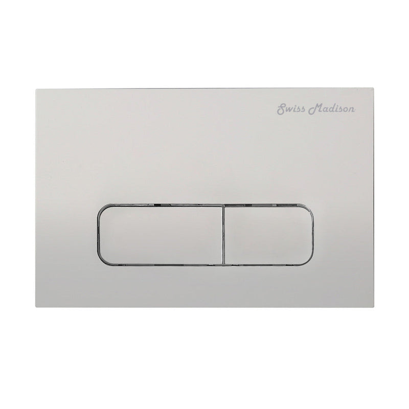 Swiss Madison Wall Mount Dual Flush Actuator Plate with Rectangle Push Buttons Swiss Madison