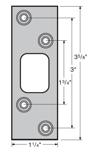 Kwikset 3-5/8" Square Deadbolt Strike Kwikset