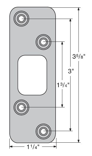 Kwikset 3-5/8" Radius Deadbolt Strike Kwikset