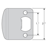 Kwikset Round Corner 2-1/4" Extended Full Lip Strike Kwikset