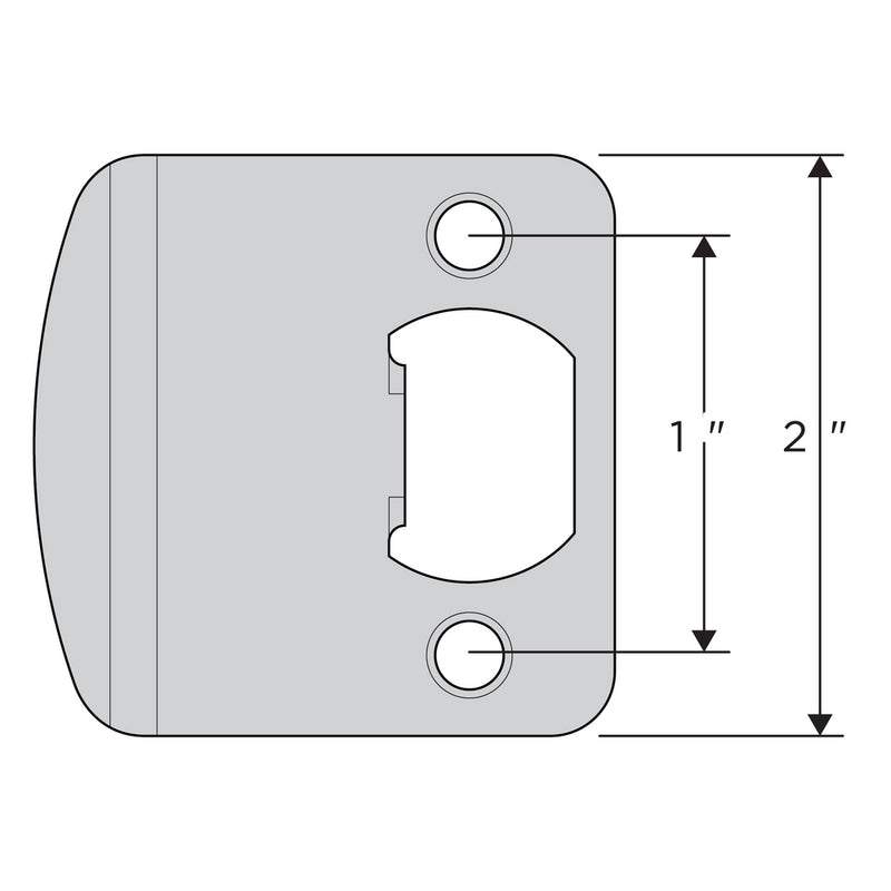 Kwikset Round Corner 2-1/4" Extended Full Lip Strike Kwikset