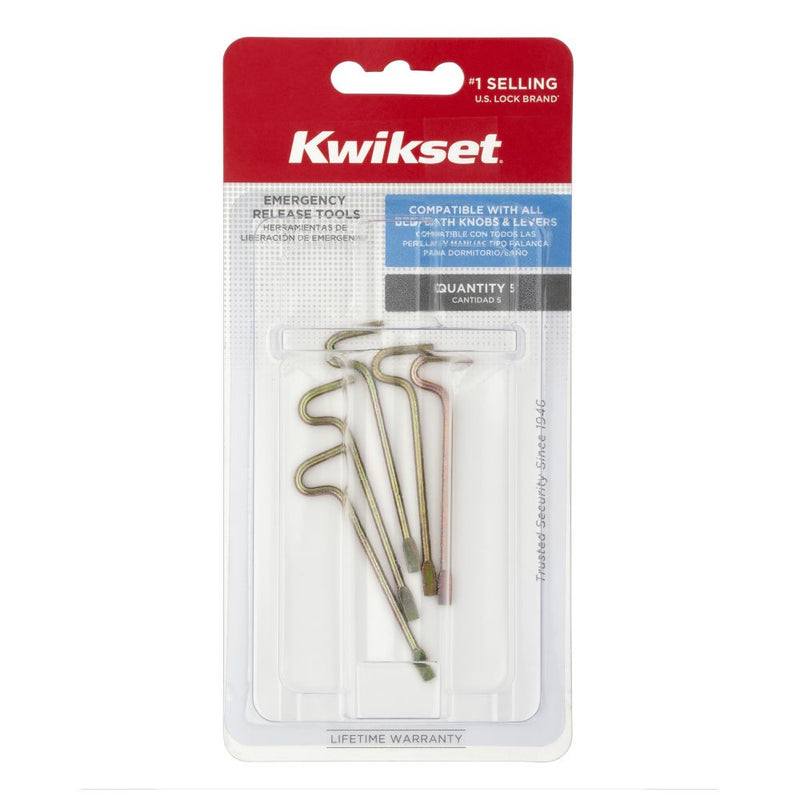 Kwikset Pack of 5 Clear Pack Privacy Emergency Tool Kwikset