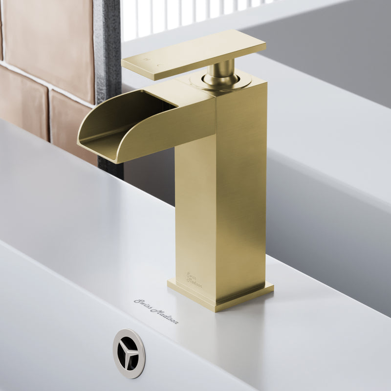 Swiss Madison Concorde Single Hole, Single-Handle, Waterfall Bathroom Faucet