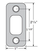 Kwikset 1" x 2-1/4" Radius Corner Deadbolt Strike Kwikset