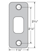 Kwikset 1-1/8" x 2-3/4" Round Corner Deadbolt Strike Kwikset