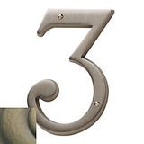 Baldwin 4-3/4" Carded House Number # 3 Baldwin Estate