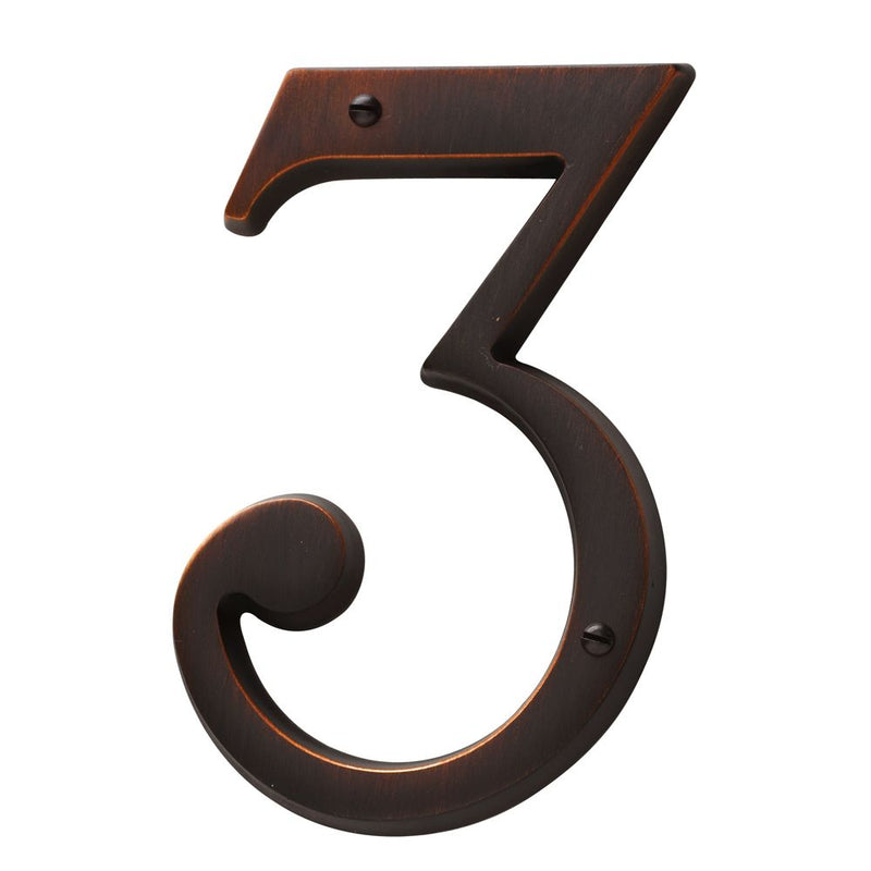 Baldwin 4-3/4" Carded House Number # 3 Baldwin Estate