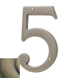 Baldwin 4-3/4" Carded House Number # 5 Baldwin Estate