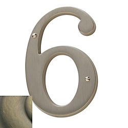 Baldwin 4-3/4" Carded House Number # 6 Baldwin Estate