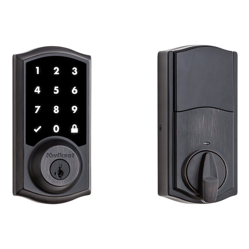 Kwikset Z-Wave ZW500 Enabled Traditional Smartcode Touchscreen Deadbolt with RCAL Latch and RCS Strike Kwikset