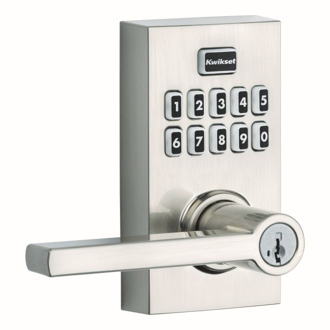 Kwikset Smartcode Keypad Electronic with Halifax Lever SmartKey with 6AL Latch and RCS Strike Kwikset