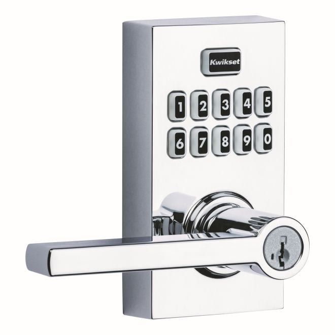 Kwikset Smartcode Keypad Electronic with Halifax Lever SmartKey with 6AL Latch and RCS Strike Kwikset