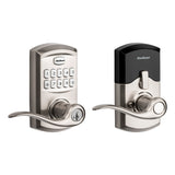 Kwikset Smartcode Keypad Electronic with Tustin Lever SmartKey with 6AL Latch and RCS Strike Kwikset