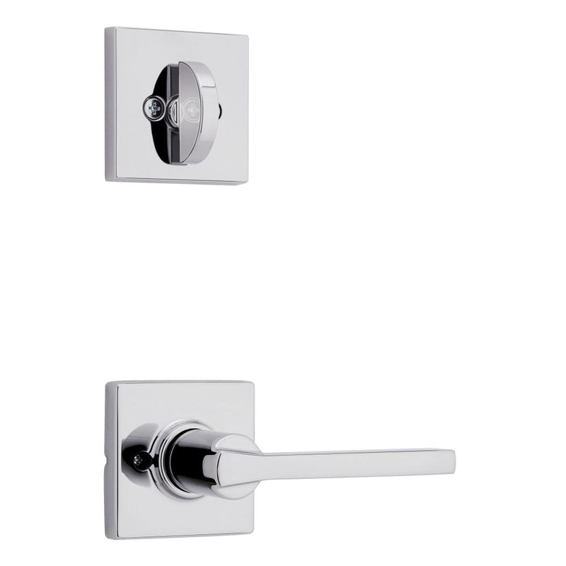 Kwikset Casey Lever with Square Rose Interior Single Cylinder Handleset Trim for Both 800 and 687 Series Handlesets