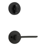 Kwikset Ladera Lever with Round Rose Interior Single Cylinder Handleset Trim for Both 800 and 687 Series Handlesets Kwikset