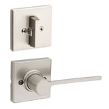 Kwikset Ladera Lever with Square Rose Interior Single Cylinder Handleset Trim Compatible with Both the 800 Series and 687 Series Handlesets Kwikset