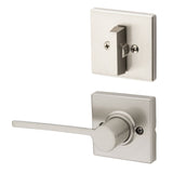 Kwikset Ladera Lever with Square Rose Interior Single Cylinder Handleset Trim Compatible with Both the 800 Series and 687 Series Handlesets Kwikset