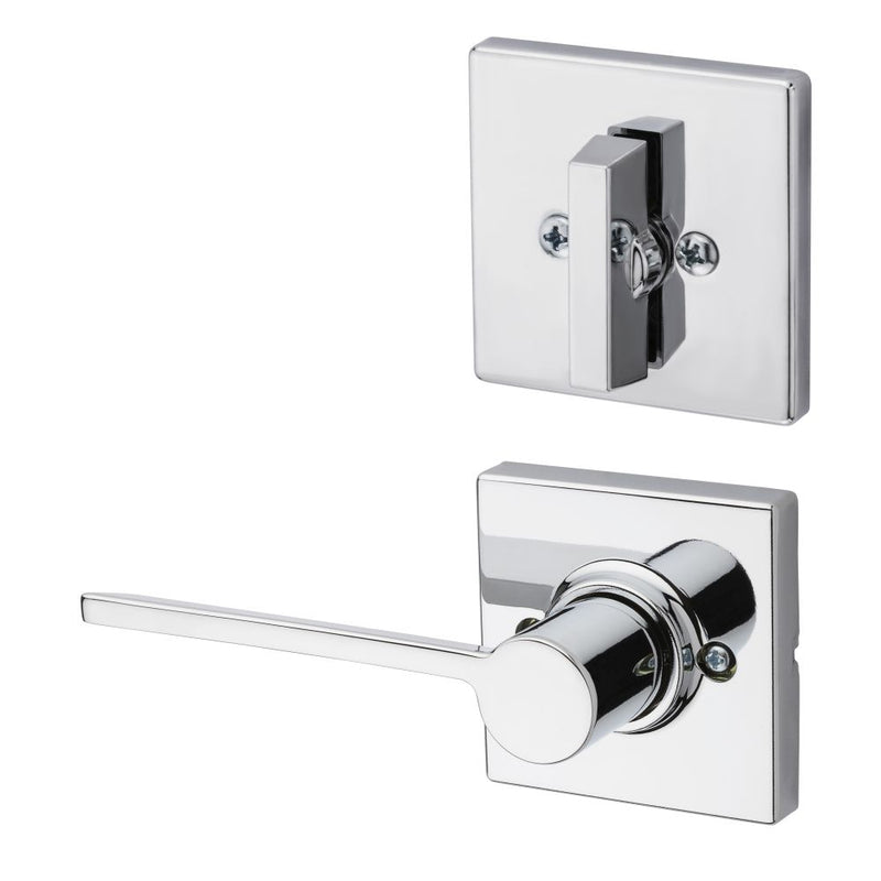 Kwikset Ladera Lever with Square Rose Interior Single Cylinder Handleset Trim Compatible with Both the 800 Series and 687 Series Handlesets Kwikset