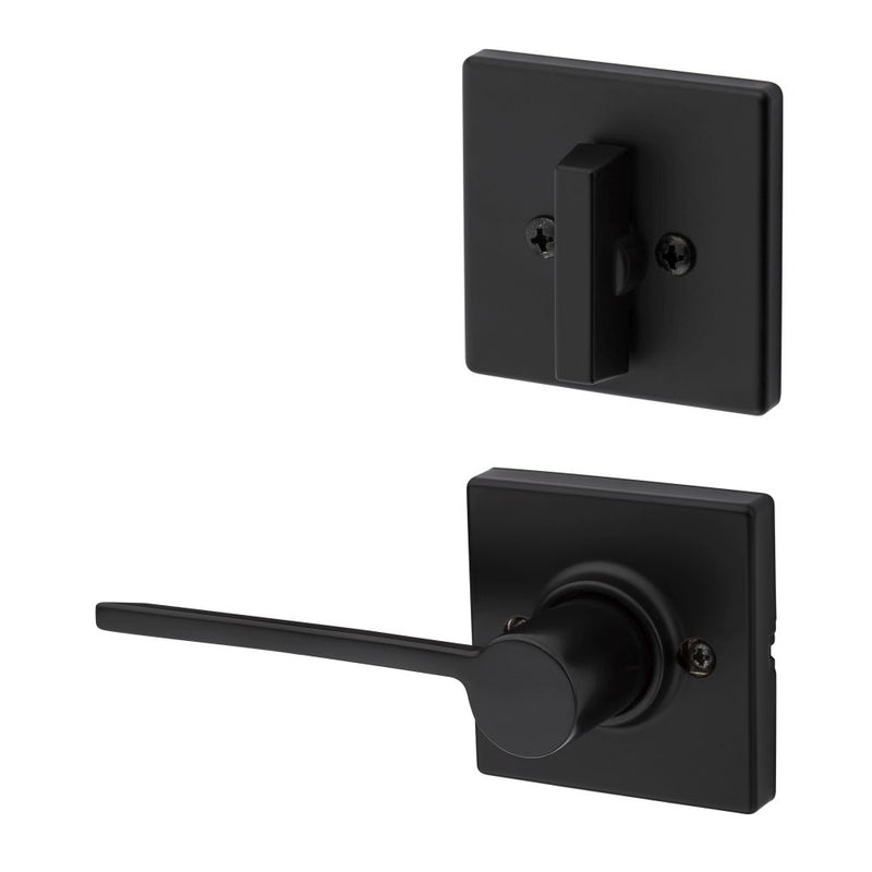 Kwikset Ladera Lever with Square Rose Interior Single Cylinder Handleset Trim Compatible with Both the 800 Series and 687 Series Handlesets Kwikset