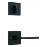 Kwikset Lisbon Lever with Square Rose Interior Single Cylinder Handleset Trim for Both 800 and 687 Series Handlesets