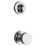 Kwikset Pismo Knob with Round Rose Interior Single Cylinder Handleset Trim for Both 800 and 687 Series Handlesets Kwikset