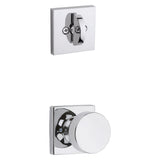 Kwikset Pismo Knob with Square Rose Interior Single Cylinder Handleset Trim for Both 800 and 687 Series Handlesets Kwikset