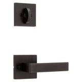 Kwikset Singapore Lever with Square Rose Interior Single Cylinder Handleset Trim for Both 800 and 687 Series Handlesets Kwikset