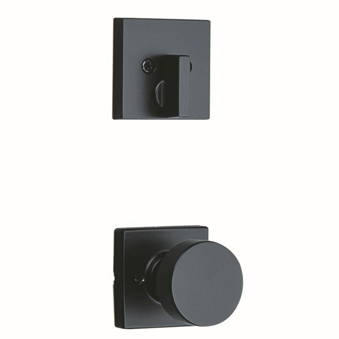 Kwikset Pismo Knob Single Cylinder Interior Trim with Square Rose Kwikset