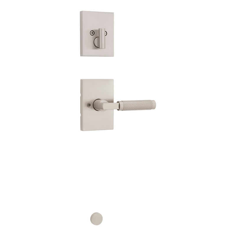 Kwikset Single Cylinder Interior Prava Lever Trim with Rectangular Rose Kwikset